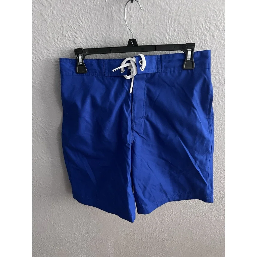 Lands End Mens Swim Trunk‎ Blue Size Small